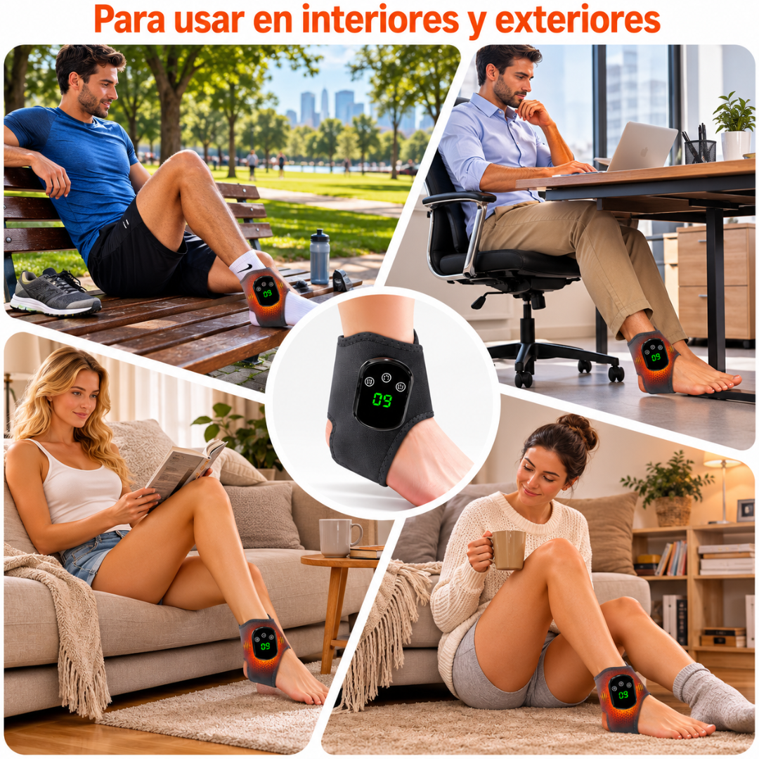 MASAJEADOR DE TOBILLO INALÁMBRICO – Después de tanto movimiento, el cuerpo pide descanso