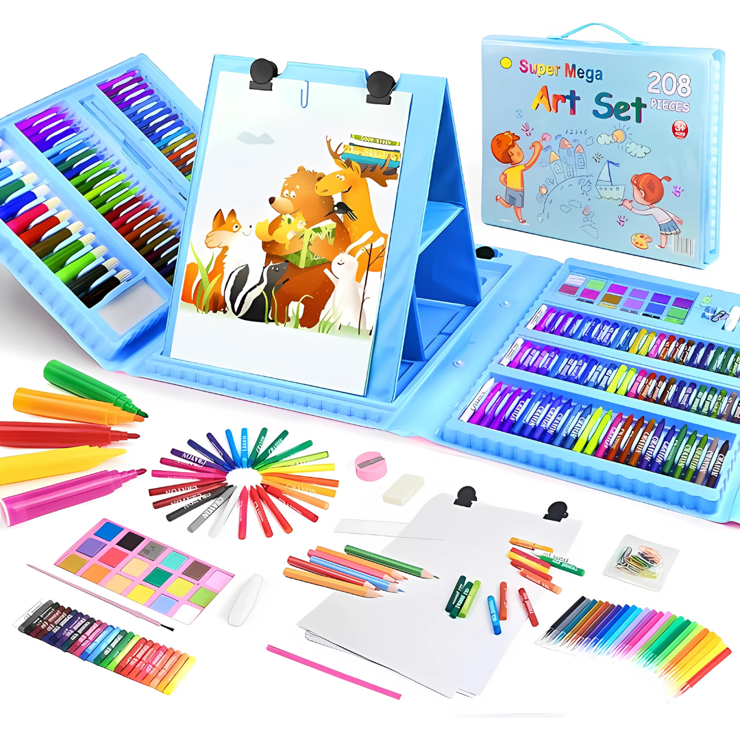SET DE CRAYONES 208 PCS – Creatividad sin límites para niños y adultos