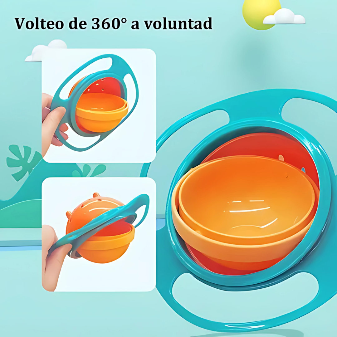 Tazón Antiderrame para Niños – Comen sin ensuciar, juegan sin derramar