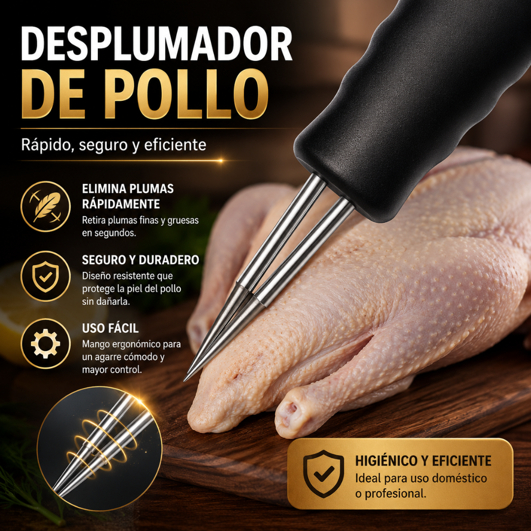 DESPLUMADOR DE POLLO – Desplumado rápido y uniforme
