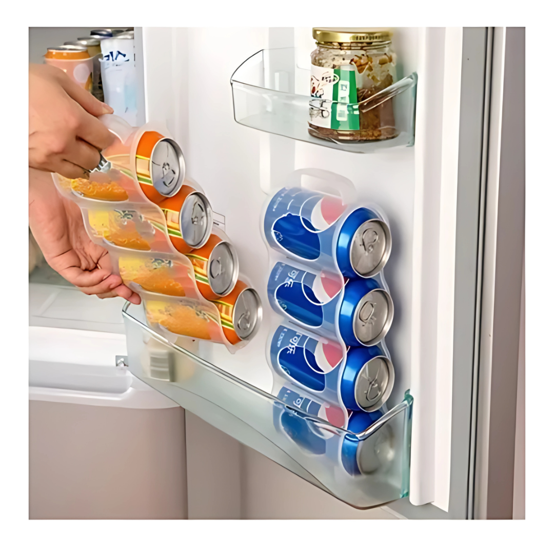 ORGANIZADOR DE LATAS PARA REFRI (Pack*2) – Orden y practicidad en tu cocina