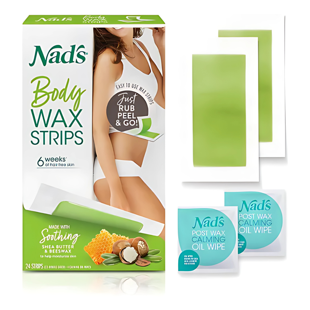 NAD’S BODY WAX STRIPS (20 UNDS.) – Depilación rápida y efectiva en casa