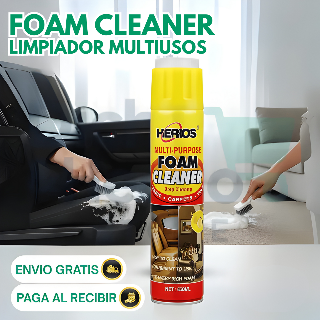 FOAM CLEANER LIMPIADOR MULTIUSOS 650ML (EL ORIGINAL) – Limpieza profunda automotriz, espuma activa y acabado profesional