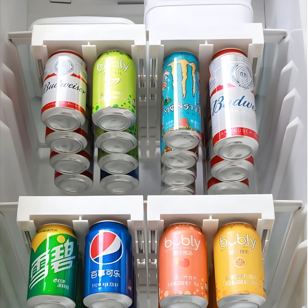 ORGANIZADOR DE LATAS COLGANTE PARA REFRIGERADOR – Ahorra espacio al instante