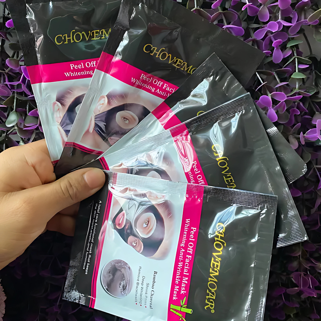 MASCARILLAS PARA PUNTOS NEGROS DE CARBÓN DE BAMBÚ (CAJA 10 UNIDADES) – Piel limpia y suave sin esfuerzo