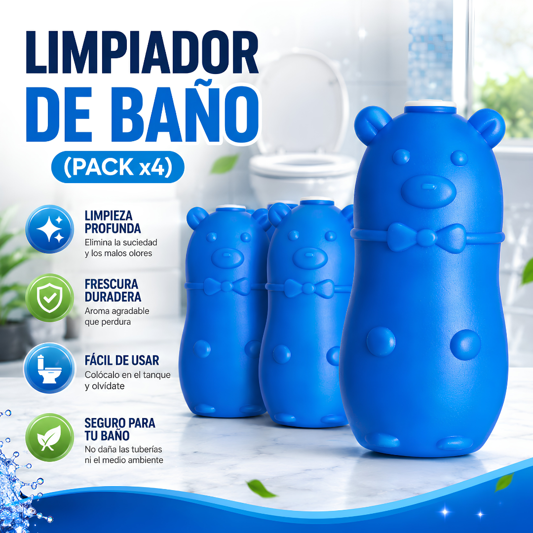 LIMPIADOR DE BAÑO (PACK X4) – Limpieza automática en cada descarga