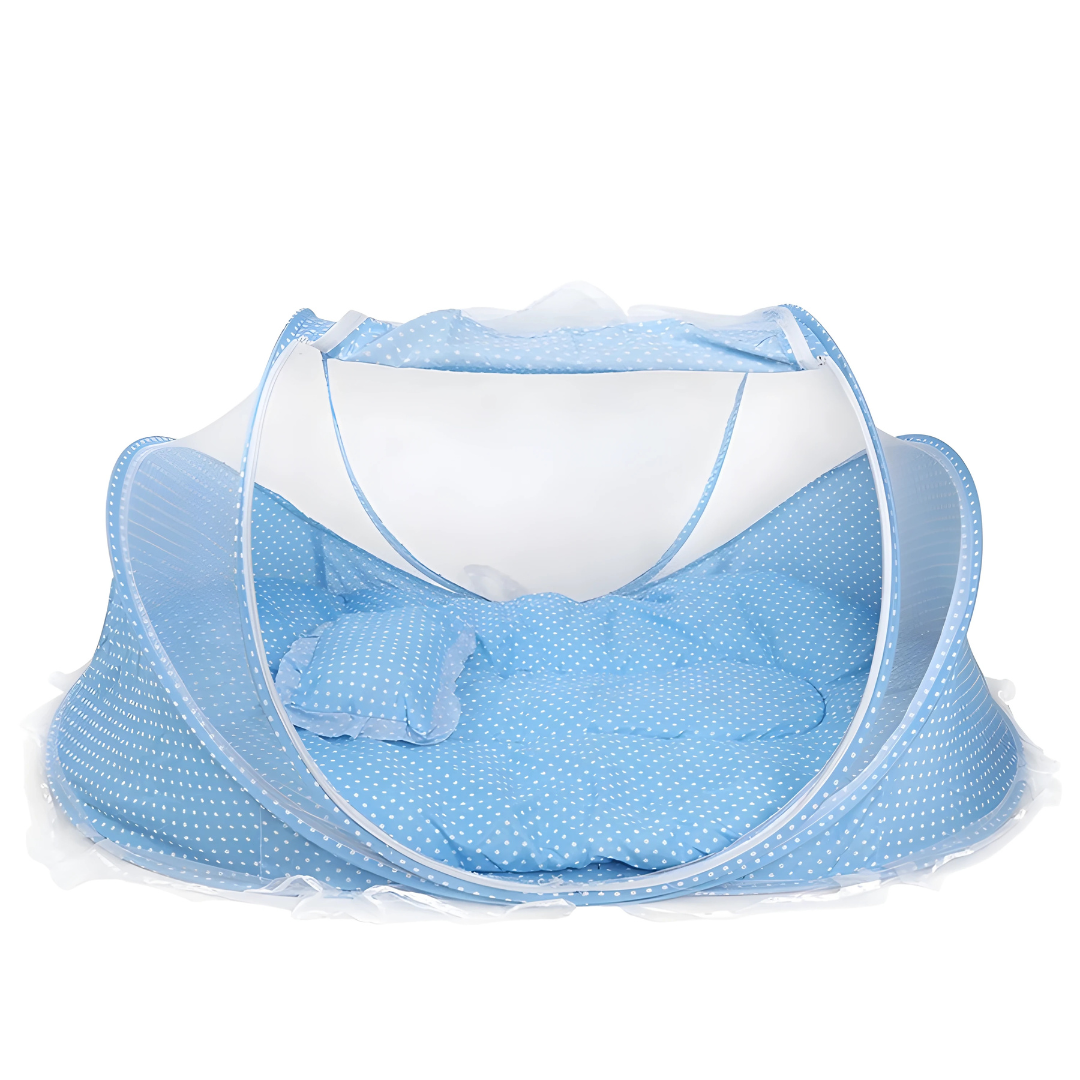 CUNA PORTÁTIL CON MALLA Y COLCHÓN PLEGABLE – Comodidad y seguridad para tu bebé