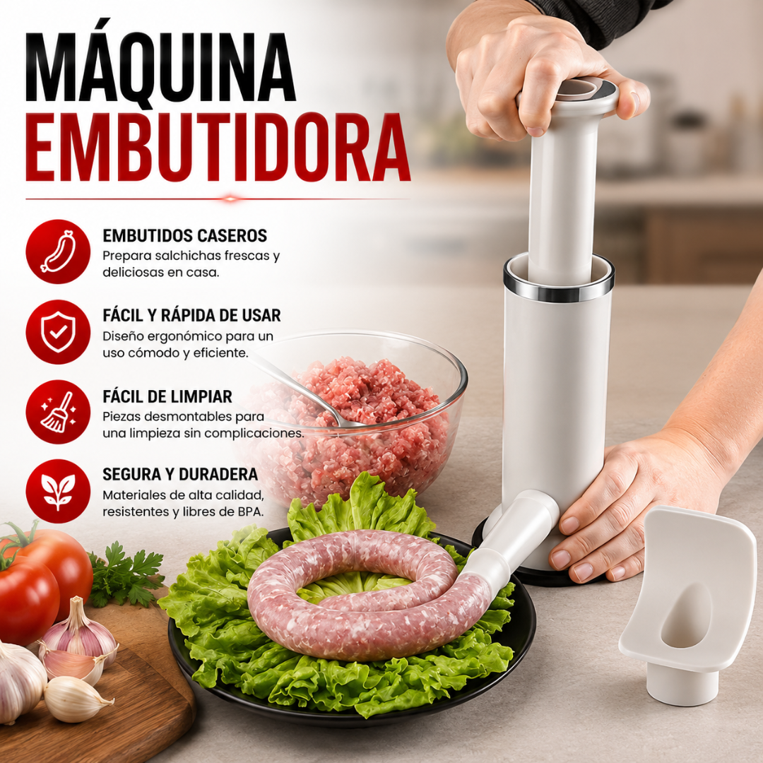 MAQUINA EMBUTIDORA – Preparación artesanal, control total y embutidos caseros de calidad