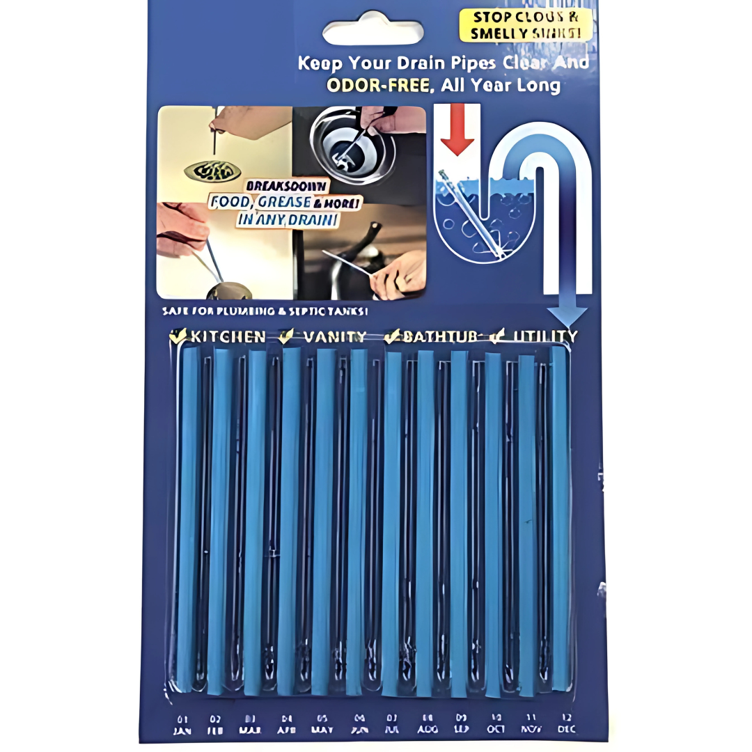 STICKS SANITIZANTES (PACK*2) – Mantén tus desagües limpios, sin malos olores ni obstrucciones