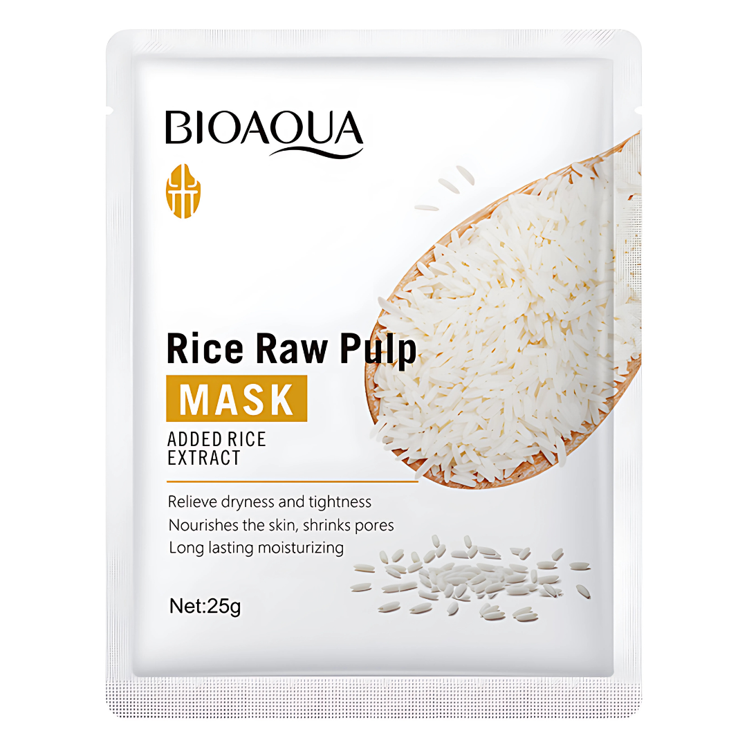 MASCARILLA FACIAL DE ARROZ (PACK X4) – Hidratación y luminosidad natural