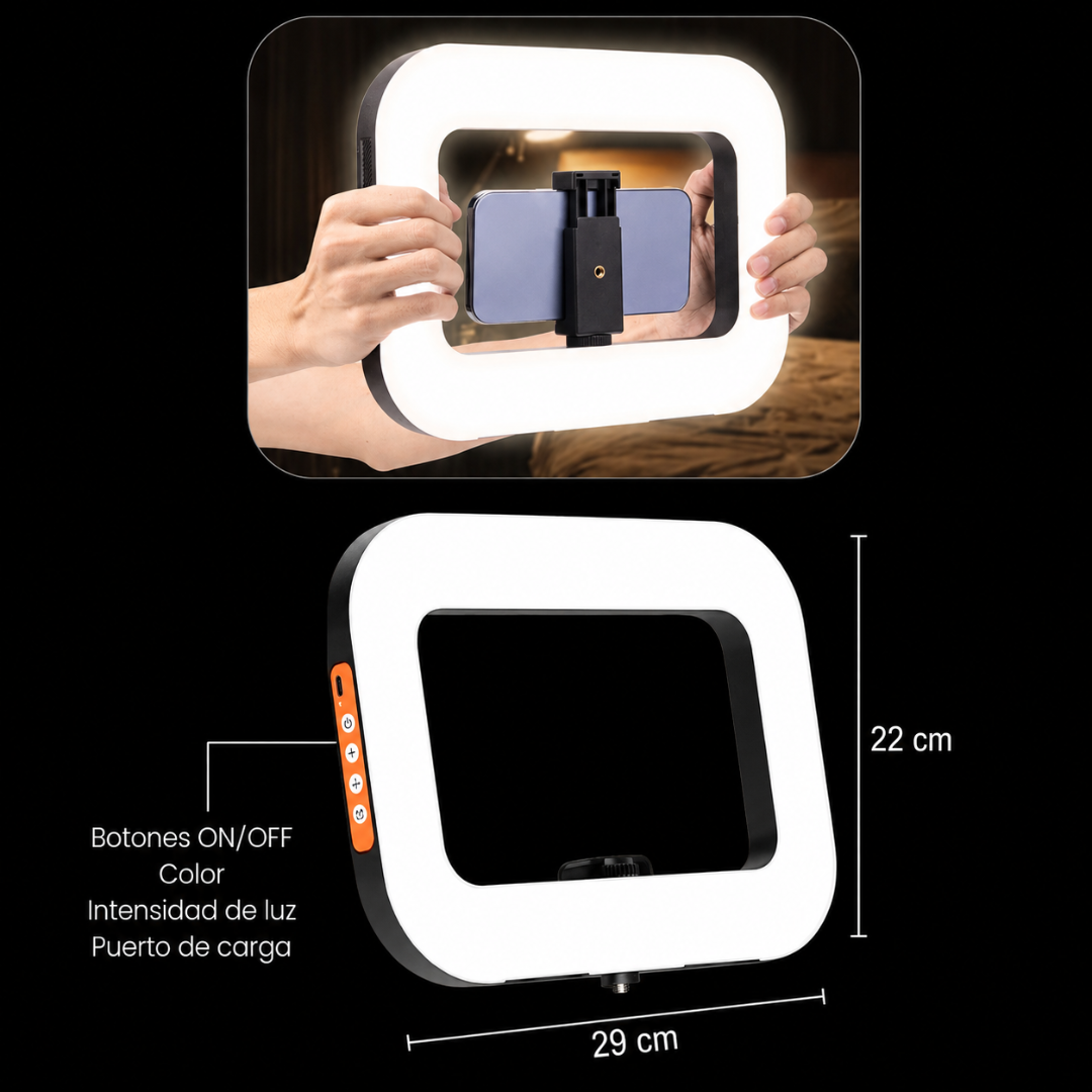 LUZ LED PARA GRABACION — Iluminacion profesional para tu contenido desde casa