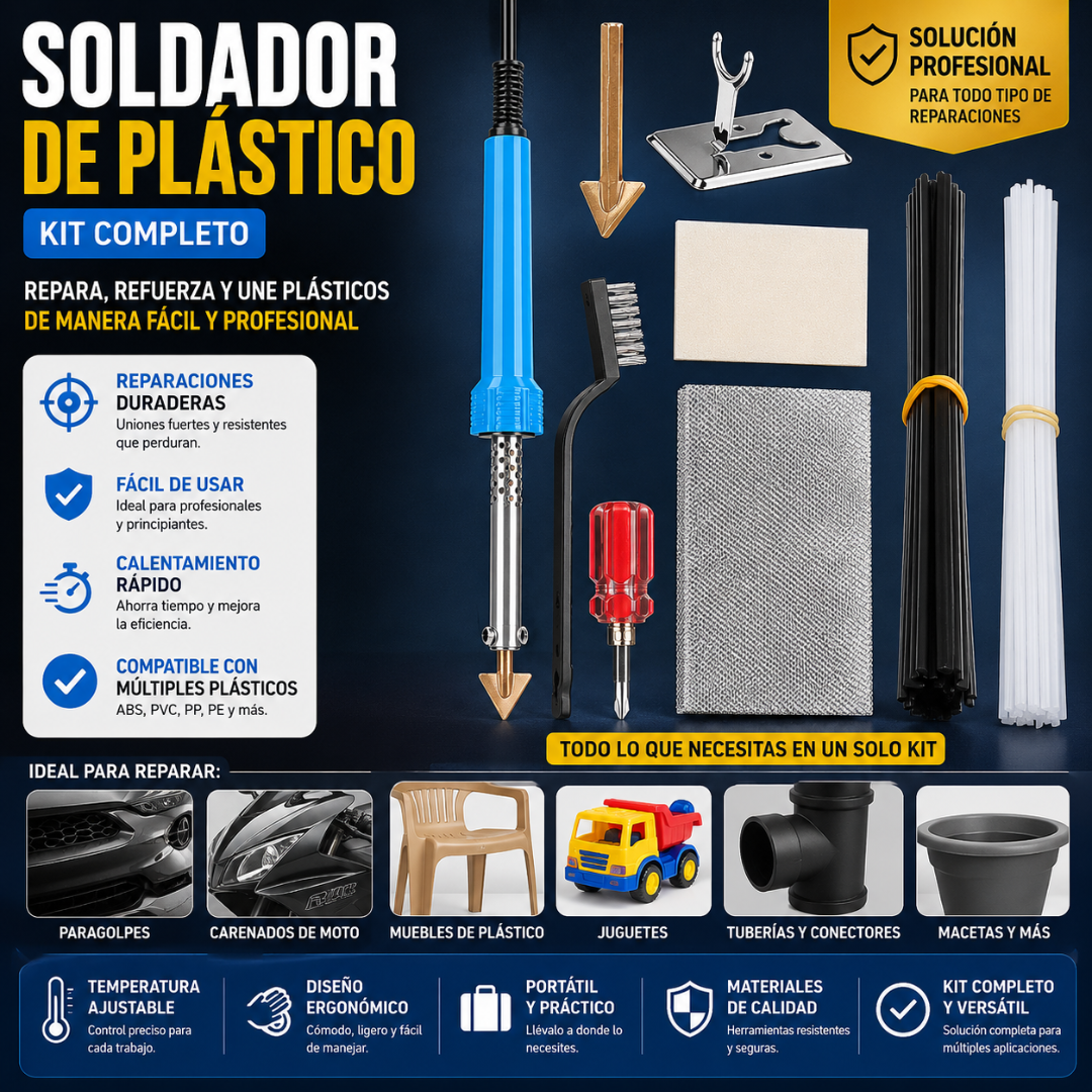 TESTER – Reparación práctica de plásticos con calor, precisión y acabado firme