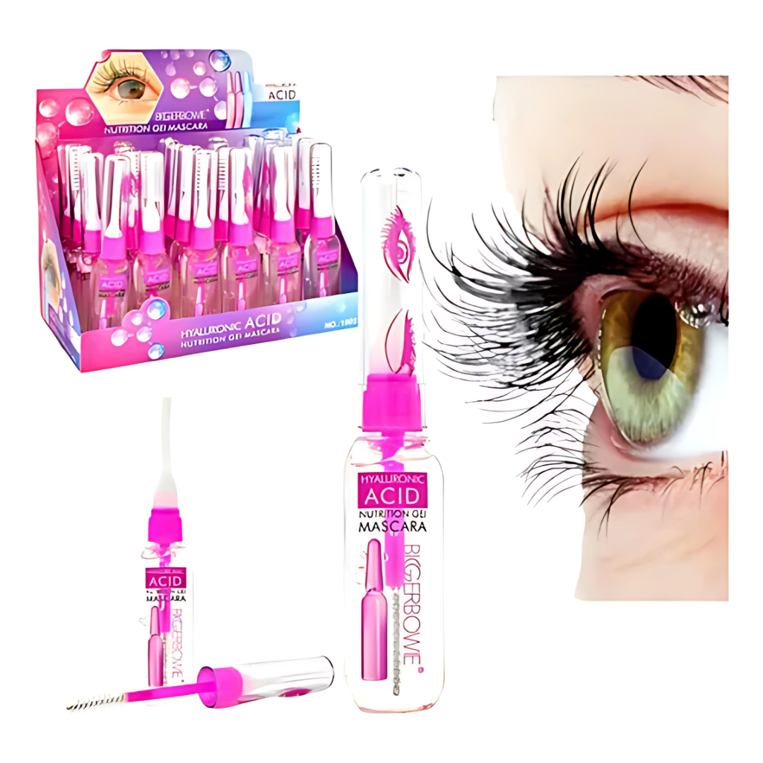MÁSCARA DE PESTAÑAS Y CEJAS DE ÁCIDO HIALURÓNICO Pack 2Und. – Nutrición y volumen que transforman tu mirada
