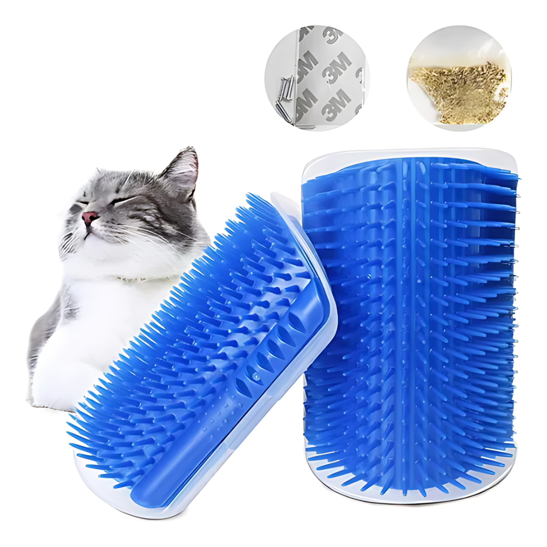 CEPILLO RASCADOR GATO (PACK DE 2) – Relaja, masajea y elimina el pelo suelto