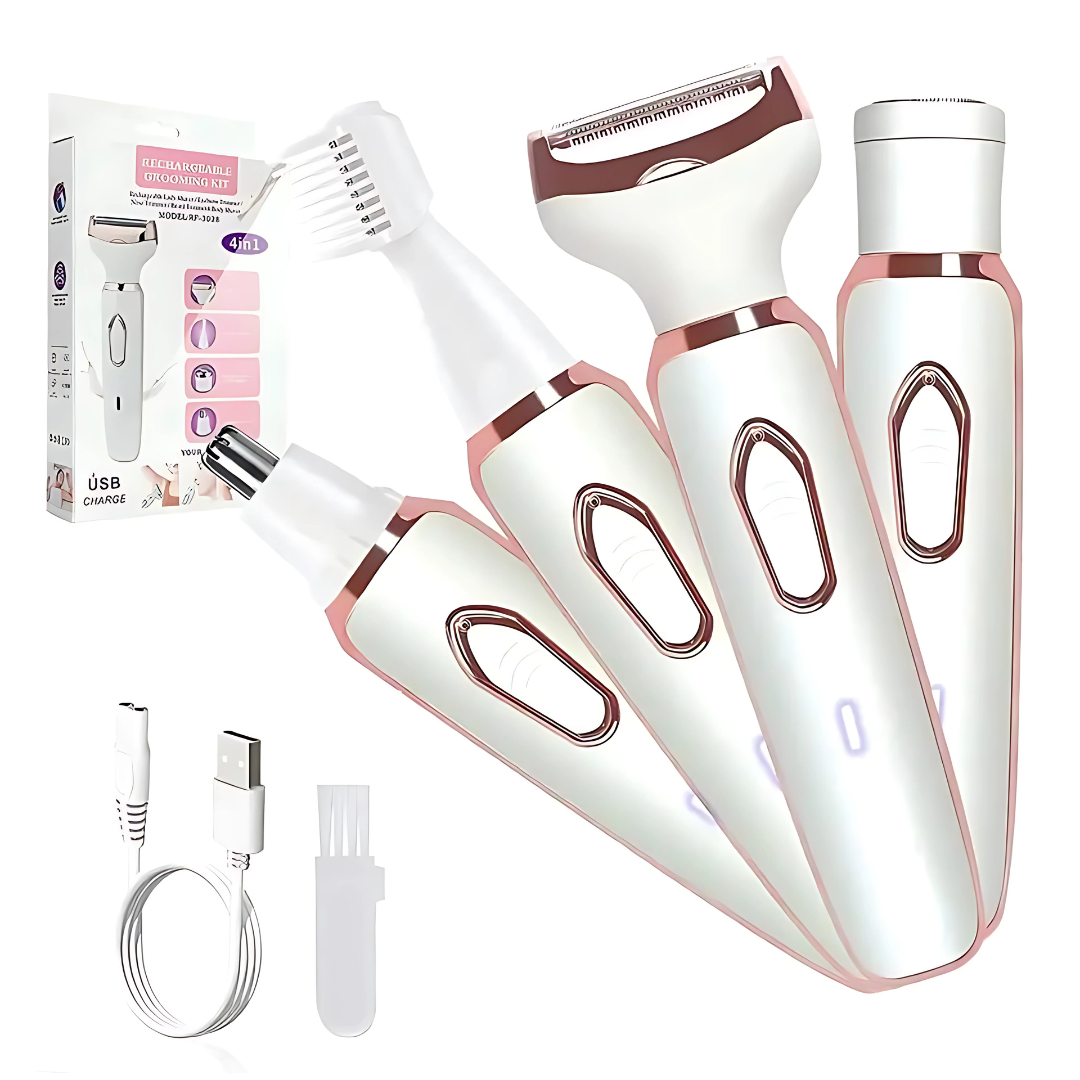 DEPILADORA ELÉCTRICA 4 EN 1 – Tu rutina de belleza completa en un solo dispositivo