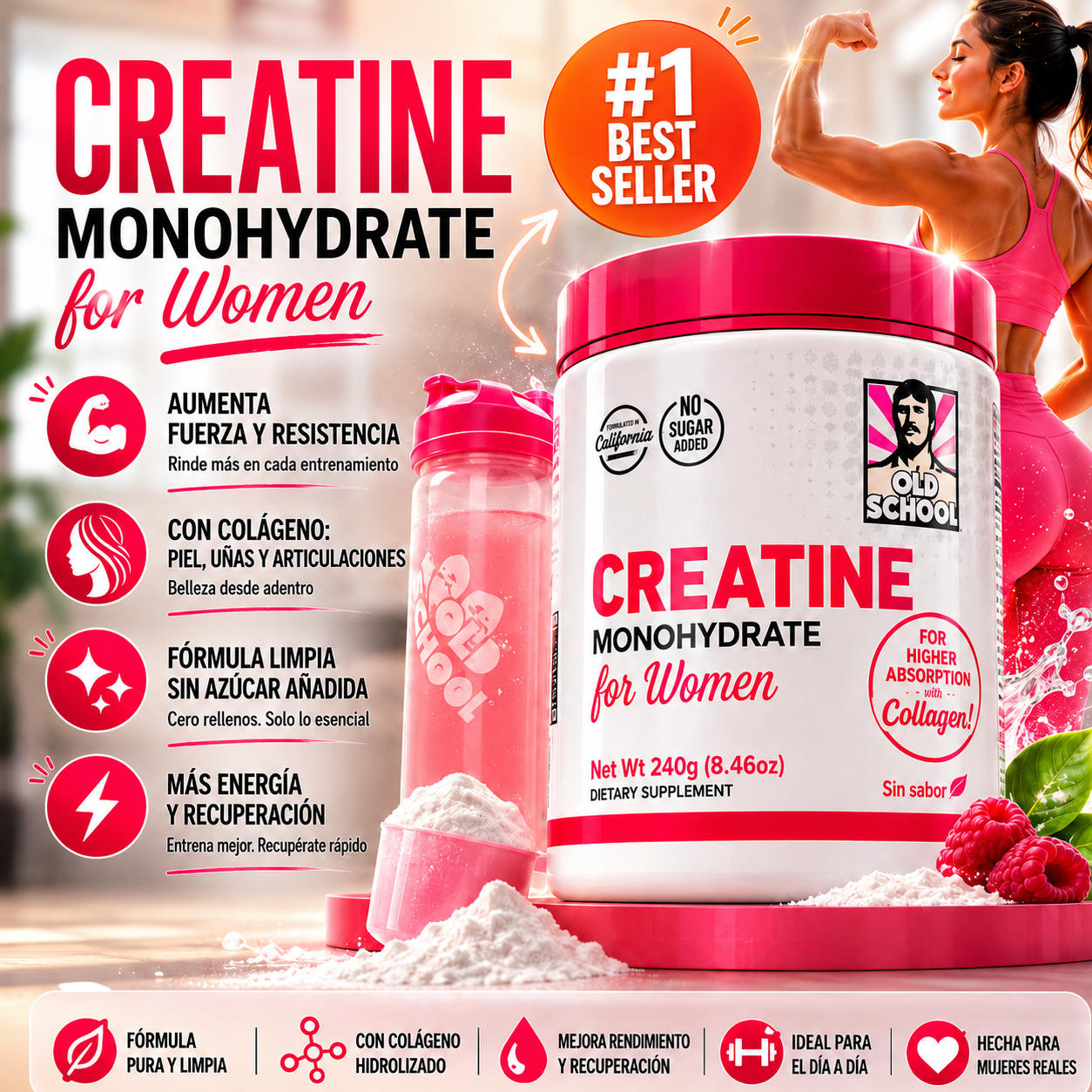 CREATINE MONOHYDRATE FOR WOMEN – Creatina fácil para entrenar