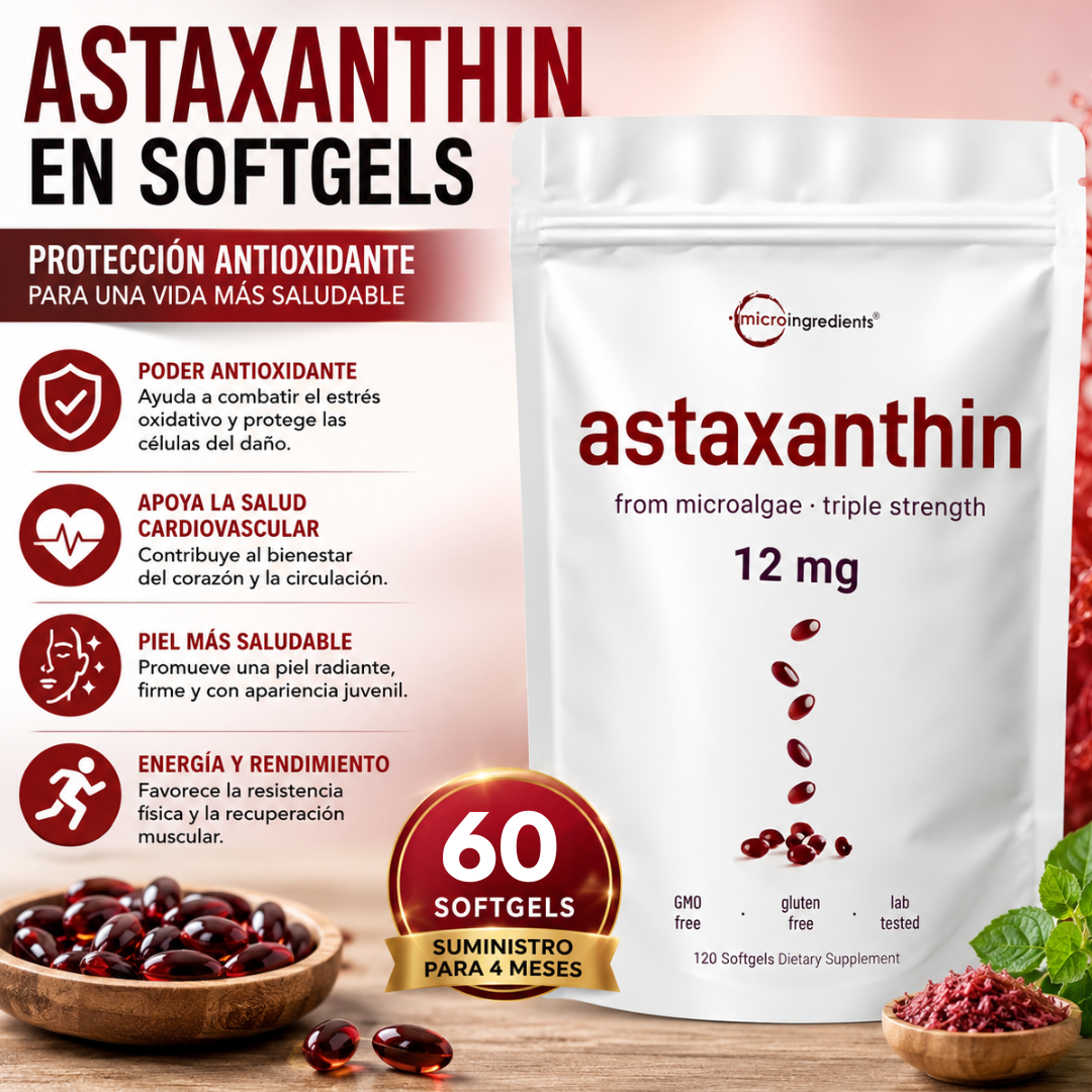 ASTAXANTHIN EN SOFTGELS – Apoyo antioxidante e inmune