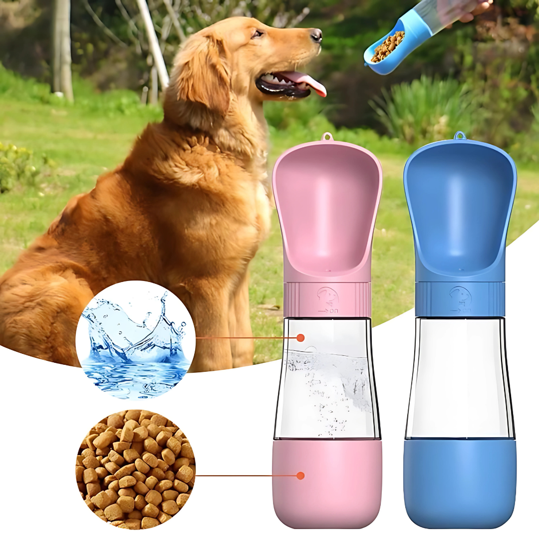 COMEDERO AZUL PARA MASCOTAS PORTÁTIL – Hidratación práctica en todo momento