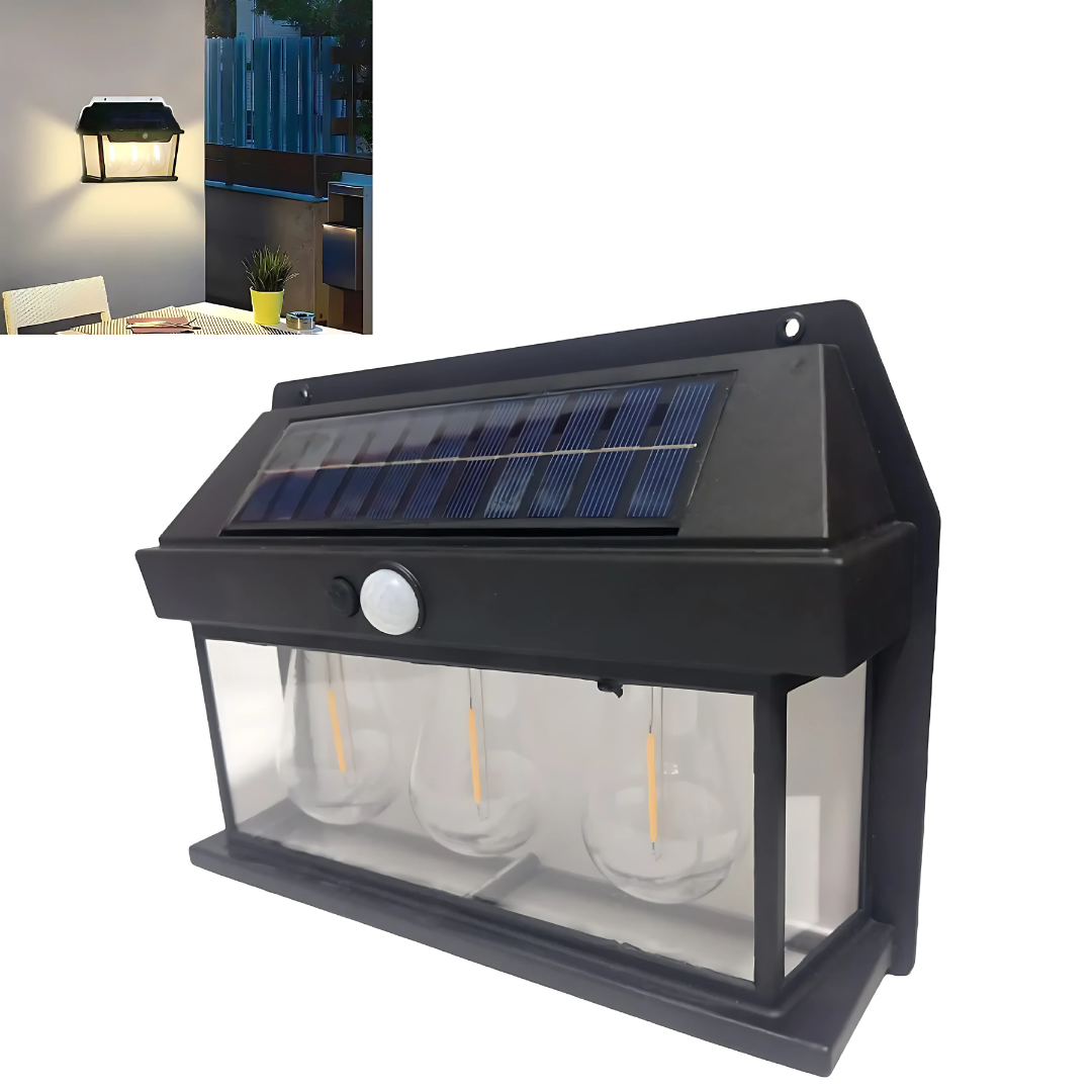 LÁMPARA SOLAR DE PARED LED CON SENSOR DE MOVIMIENTO – Iluminación automática y sin cables