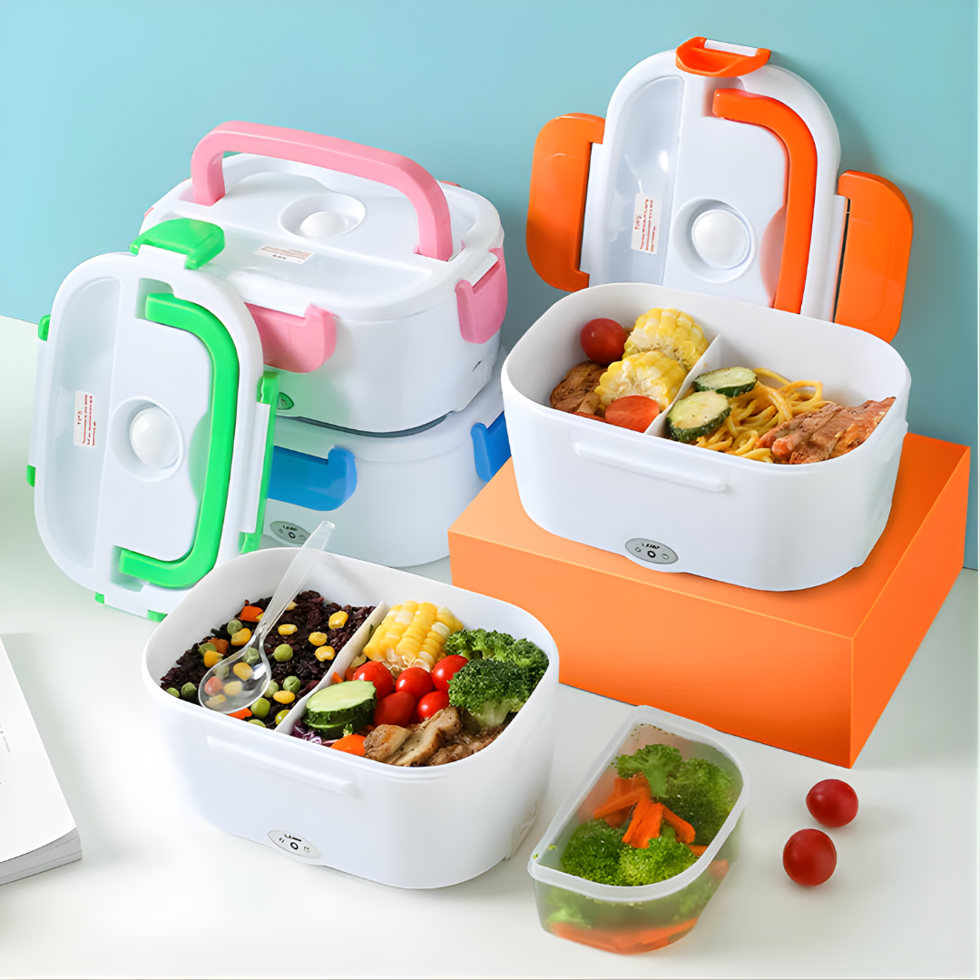LONCHERA ELÉCTRICA PARA CALENTAR ALIMENTOS — Comida caliente donde estés, sin microondas