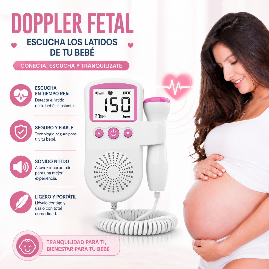 DOPPLER FETAL – Escucha los latidos de tu bebé y conecta con su vida desde casa