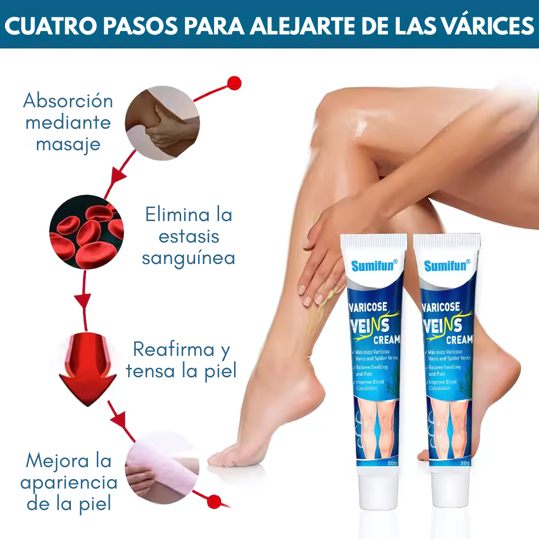 CREMA PARA VÁRICES – Alivio visible para piernas cansadas y venas marcadas