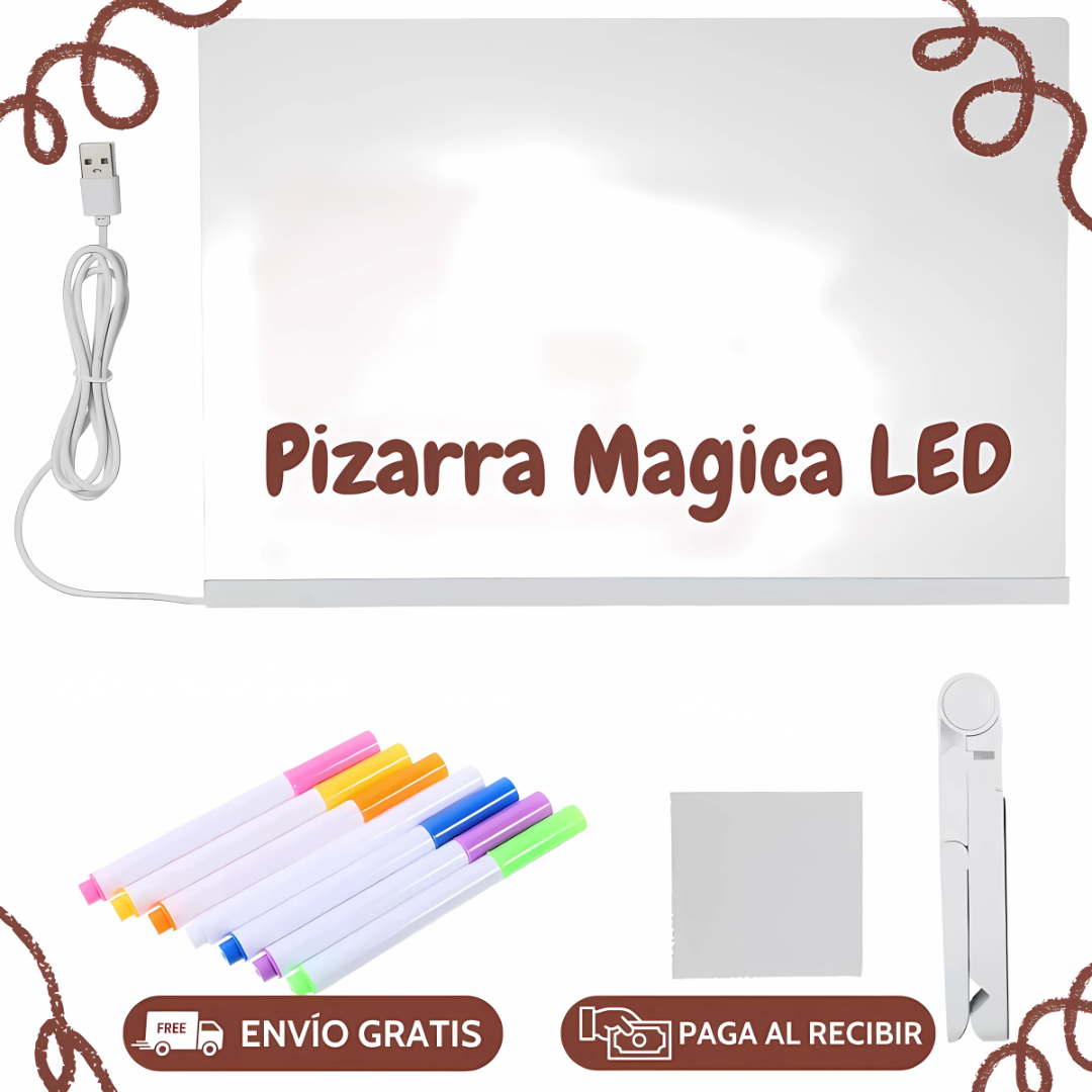 Pizarra LED Luminosa – Dibuja, escribe y brilla con creatividad infinita