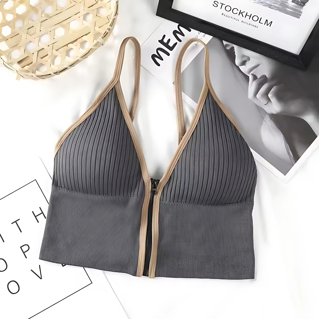 TOP CON CREMALLERA PUSHUP – Realza tu figura con estilo y comodidad