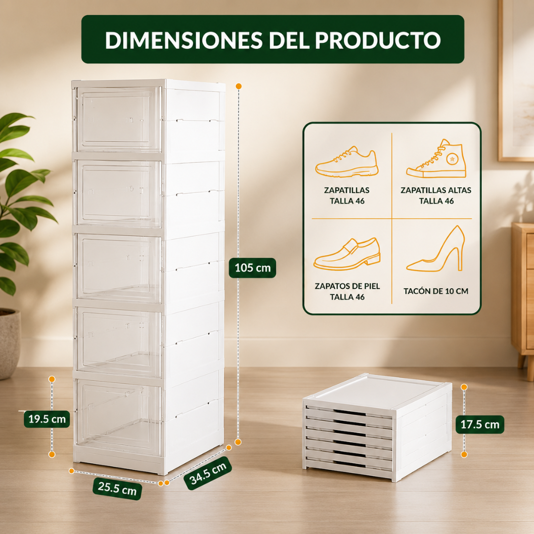 ZAPATERA PLEGABLE – Orden instantáneo para tus zapatos sin ocupar de más