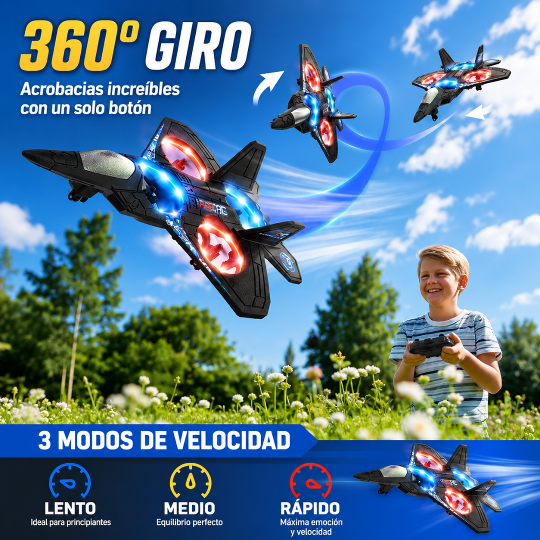 AVION DE CONTROL REMOTO – Giros extremos, maniobras 360° y diversión sin límites en el aire