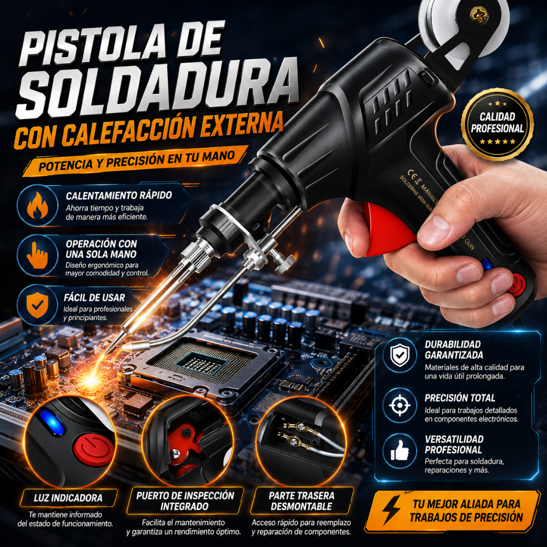 KIT DE PISTOLA DE SOLDADURA AUTOMÁTICA – Soldaduras precisas y rápidas