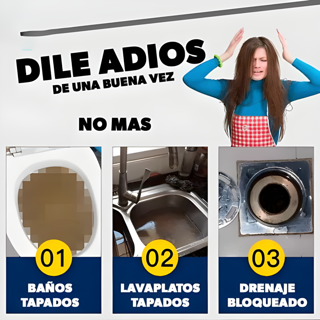 POLVO DESTAPA CAÑOS – Potencia extrema para eliminar obstrucciones