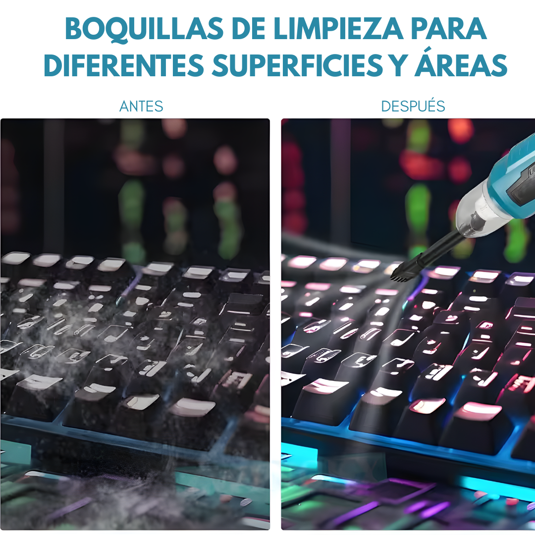 ASPIRADORA PORTÁTIL MULTIFUNCIONAL – Limpieza rápida para auto y hogar sin cables ni esfuerzo