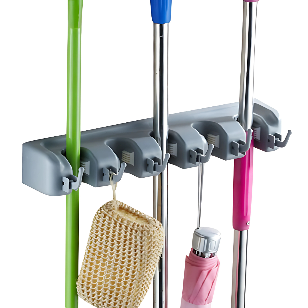 SOPORTE PARA ORGANIZAR UTENSILIOS DE LIMPIEZA – Mantén todo en su lugar con facilidad