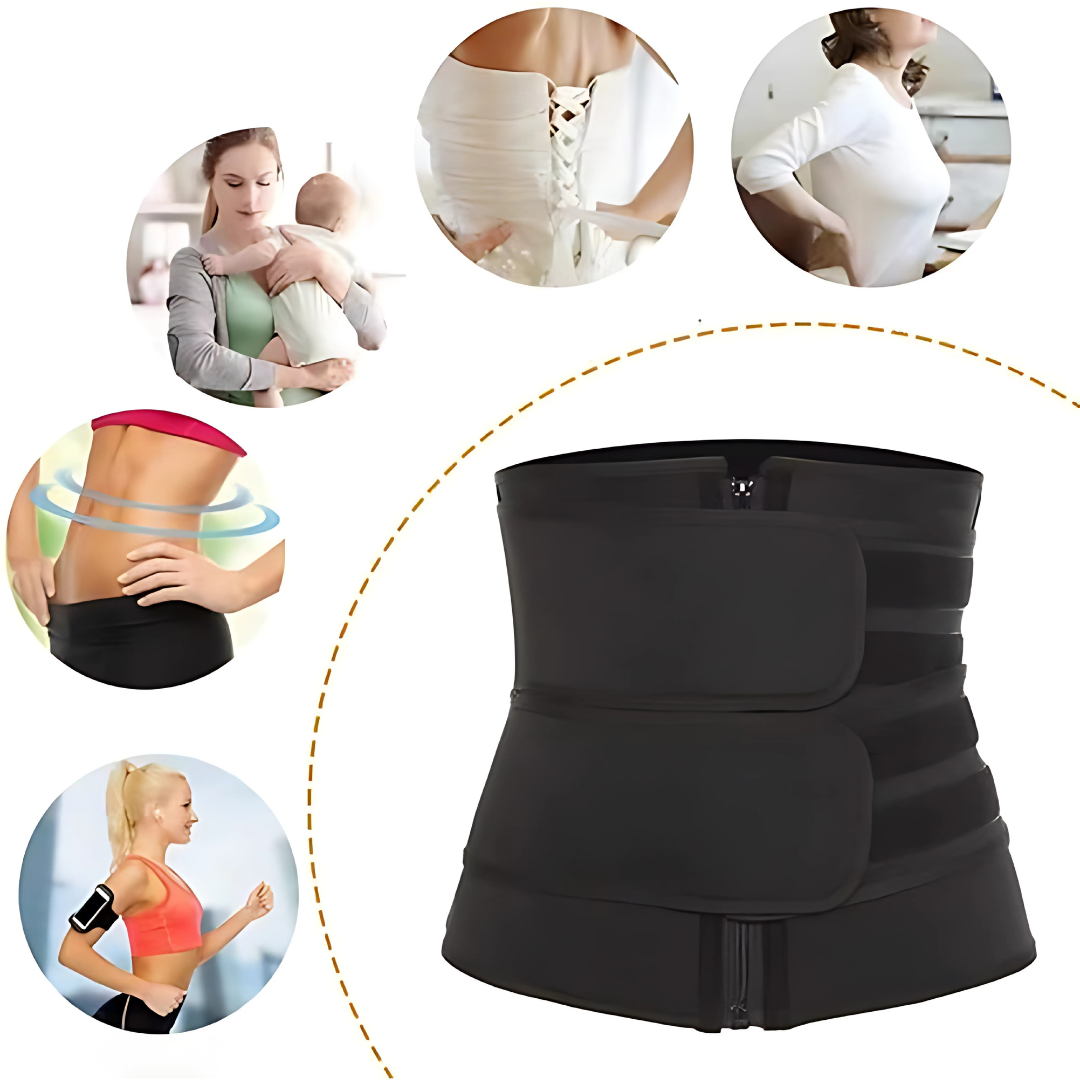 CINTURÓN REDUCTOR DEPORTIVO 2 CINTAS – Potencia tu entrenamiento y moldea tu cintura