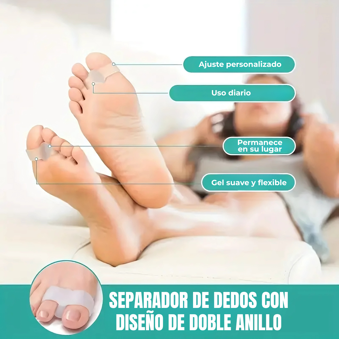 Separador y Protector para Dedos Diseñado en Gel Polímero Universal – Comodidad y alivio en cada paso