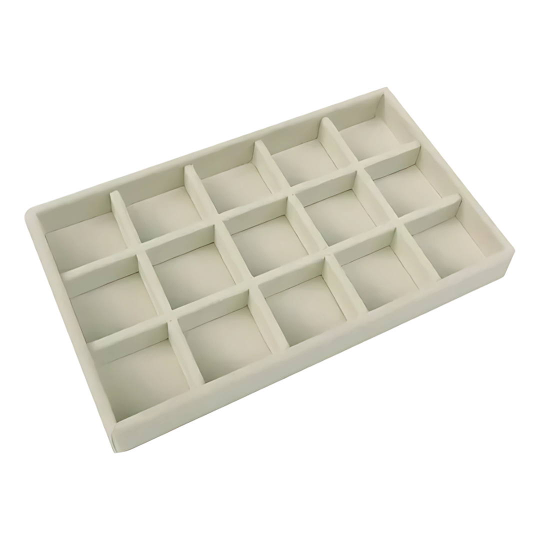 BANDEJA PARA JOYAS CON 15 DIVISIONES (Pack*2) – Organización elegante para tus accesorios
