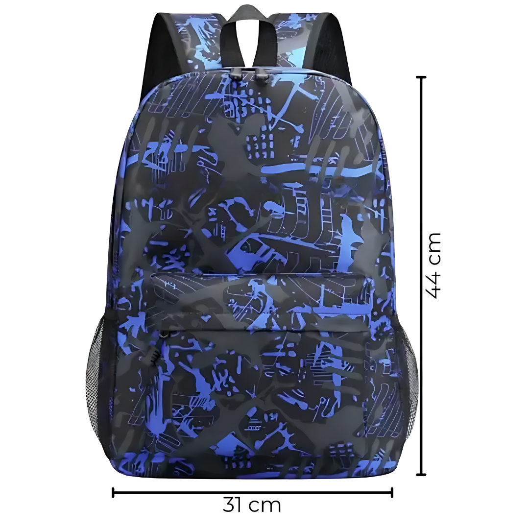MOCHILA AZUL MILAN – Kit completo de mochila, lonchera y estuche