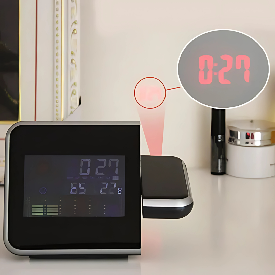 RELOJ DESPERTADOR PROYECTOR – Proyecta la hora en tu techo mientras duermes