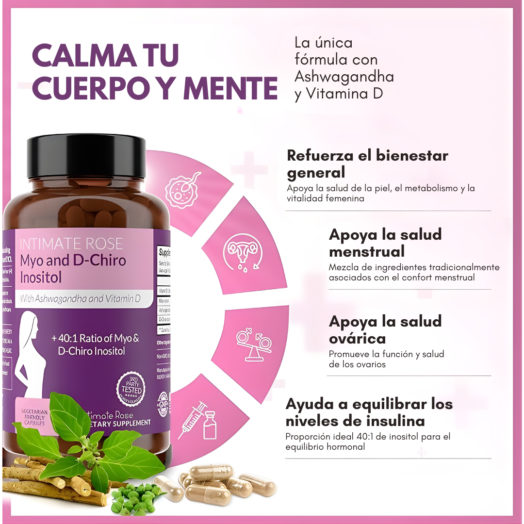 MYO INOSITOL INTIMATE ROSE X 120 CAPS – Equilibrio femenino diario