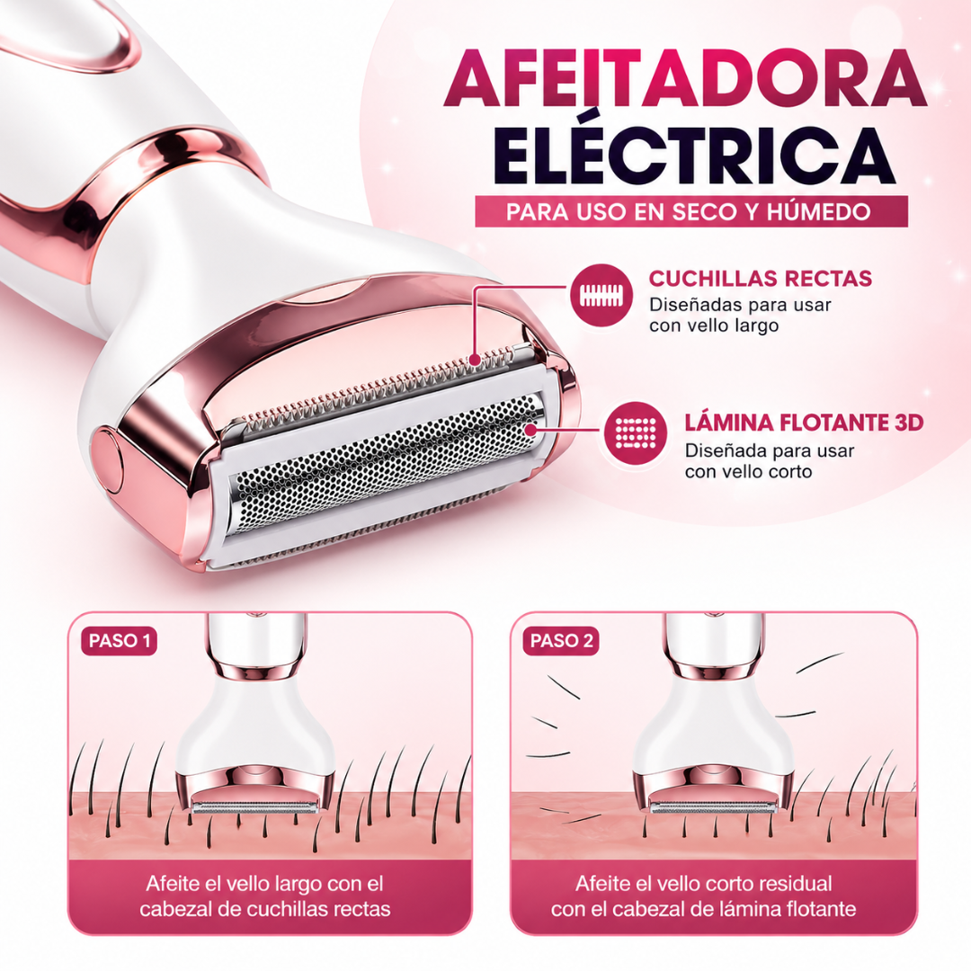 KIT DE DEPILADOR 4 EN 1 DAMA – Tu rutina de belleza completa en un solo dispositivo