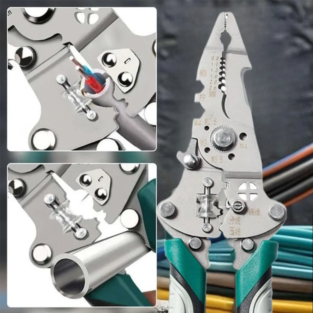 ALICATE PLEGABLE MULTIFUNCIONAL — 18 herramientas en una sola, plegada en el bolsillo y lista para cualquier trabajo