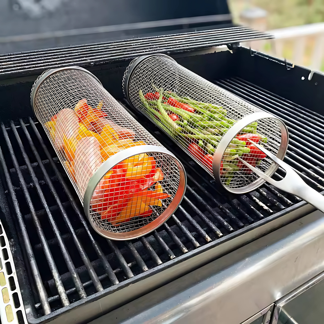 ROLLER PARA PARRILLA – Asado uniforme sin que nada se caiga