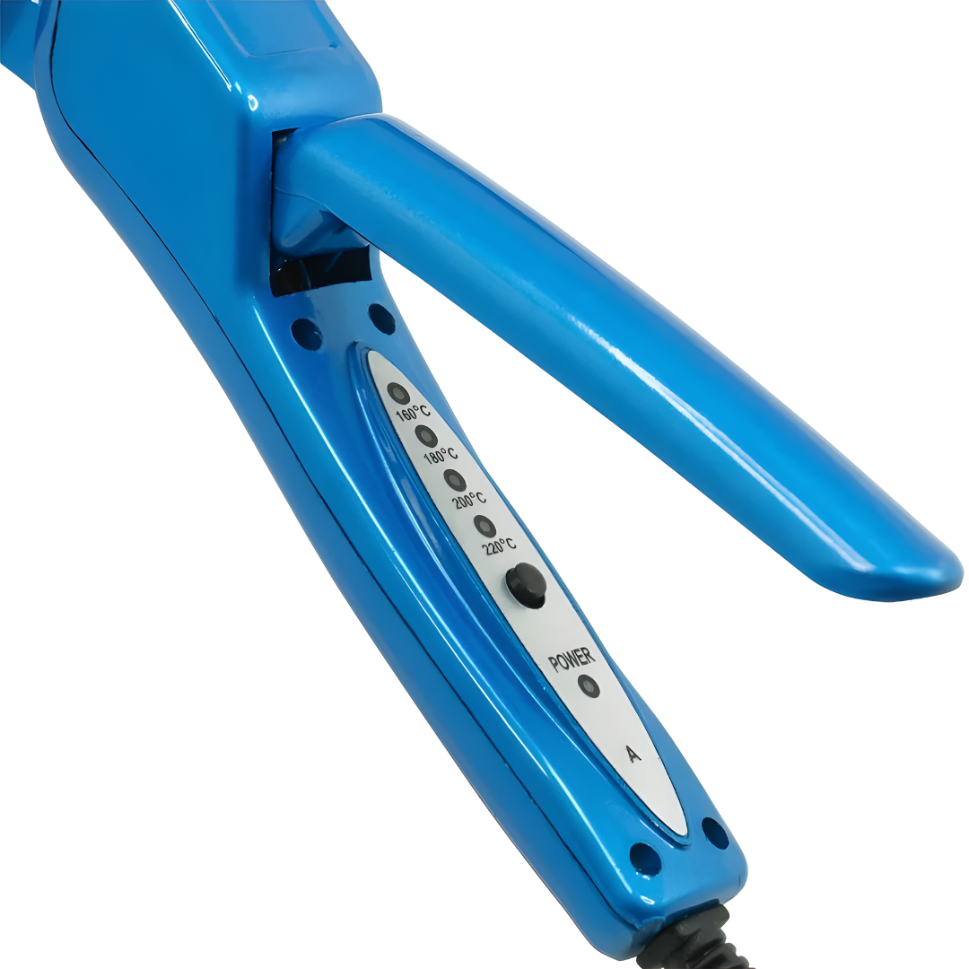 PLANCHA PROFESIONAL CERÁMICA 750 AZUL – Alisado rápido, brillo intenso y control absoluto para un acabado de salón en casa