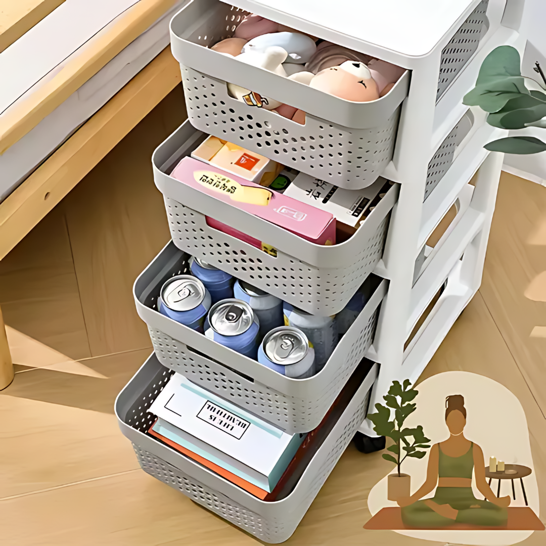 TROLLY CON CANASTAS – Organización práctica y con estilo