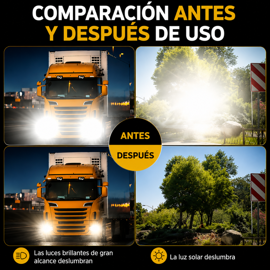 VISOR HD PARA AUTO – Maneja sin deslumbramientos, mayor claridad y seguridad en cada trayecto