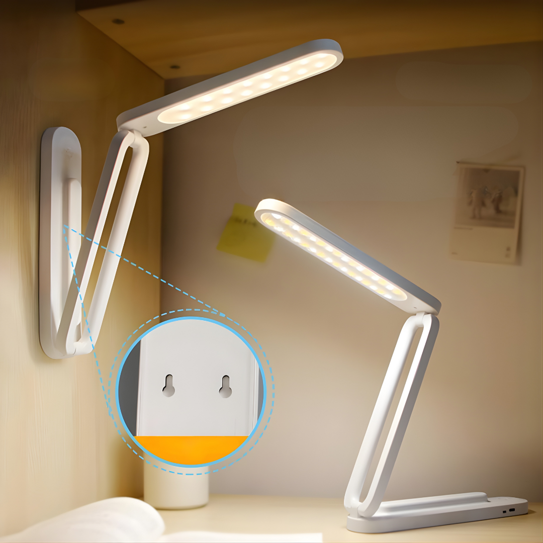FOLDING TABLE LAMP – Iluminación portátil, diseño plegable y luz perfecta para cada momento