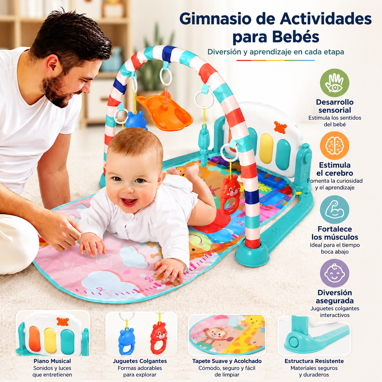 GIMNASIO INTERACTIVO – Estimulación temprana, desarrollo sensorial y diversión en cada descubrimiento