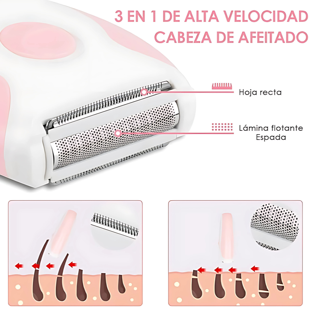 REMOVEDOR DE VELLO ELÉCTRICA, SUAVIDAD INMEDIATA – Piel lisa y perfecta sin dolor