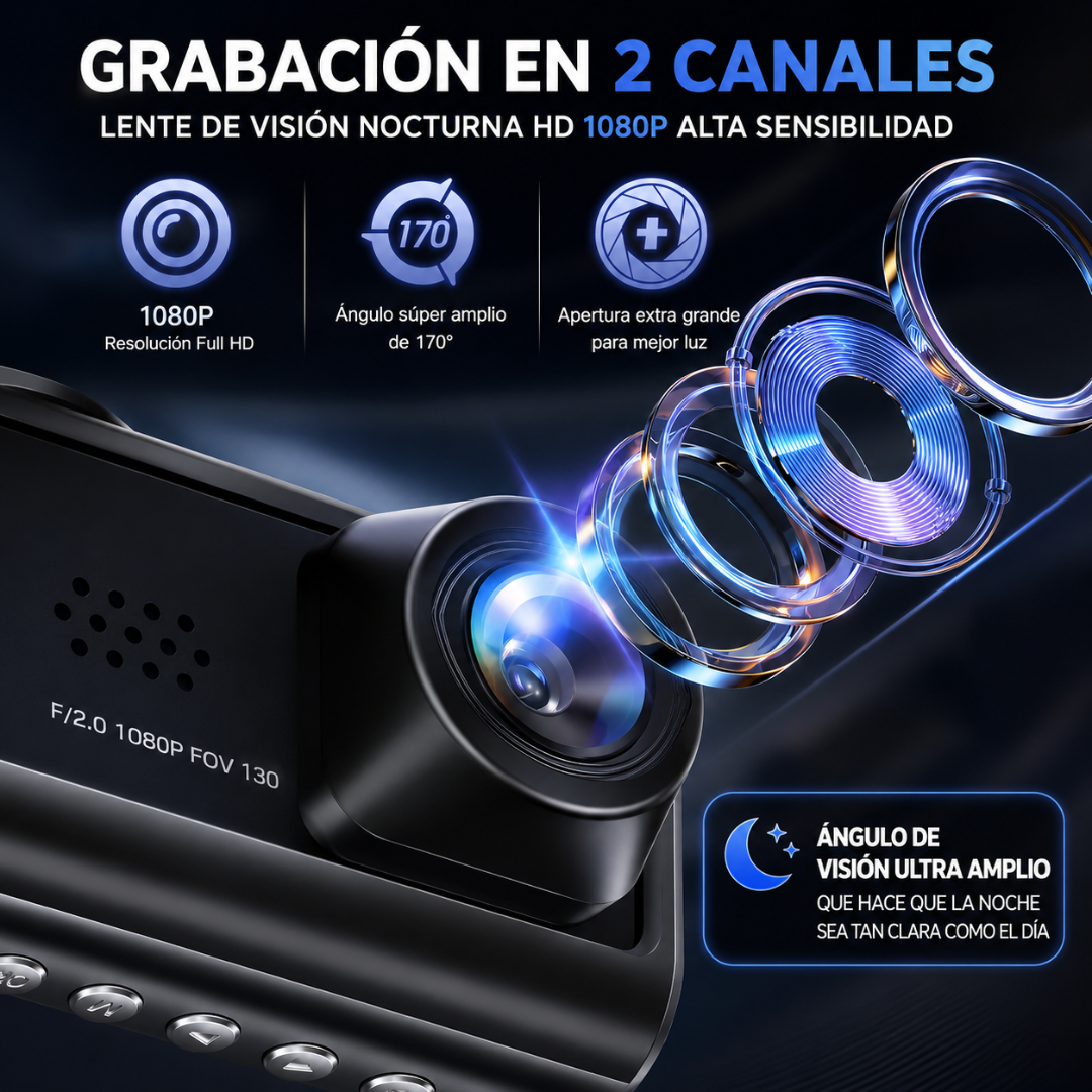 CÁMARA FRONTAL DE AUTO BLACK BOX – Graba cada trayecto